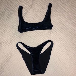 Triangle bathing suit.